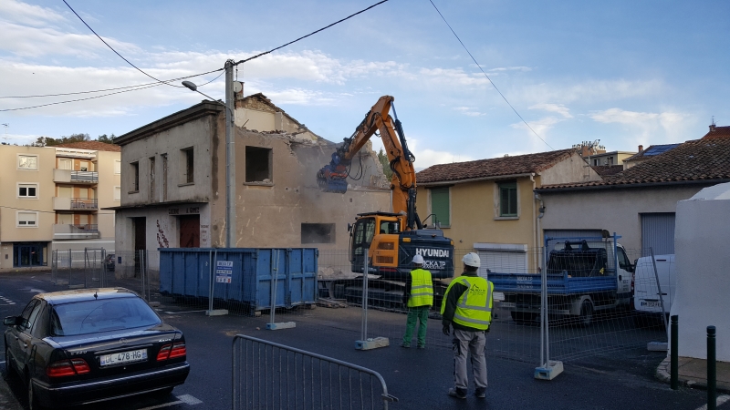 Un immeuble vétuste démoli rue de&nbsp;l’Abattoir