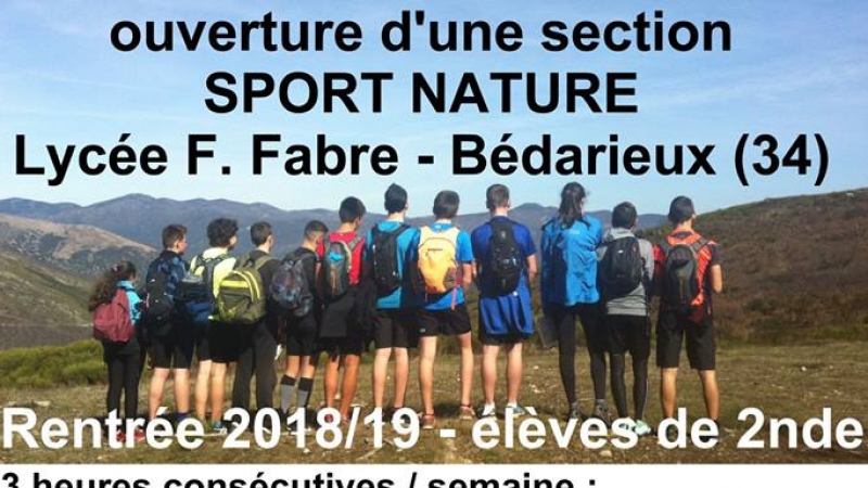 Ouverture d'une section sport nature au lycée Ferdinand Fabre