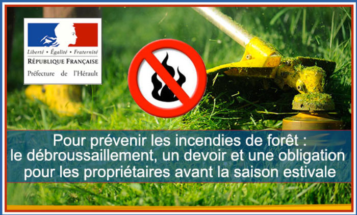 Le débroussaillement reste obligatoire même en période de confinement