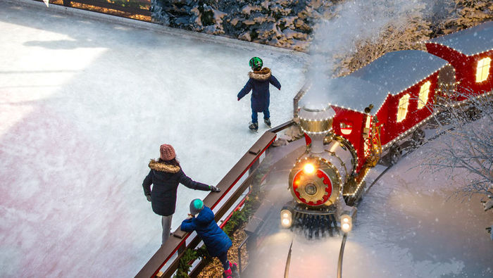 Patinoire, tchou tchou et chalet gourmand de Noël