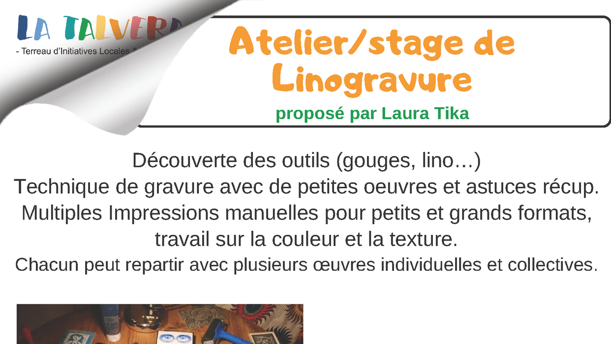 Atelier-stage de Linogravure