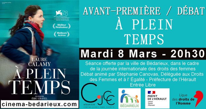 Ciné débat : Projection en avant-première du film « À plein temps »