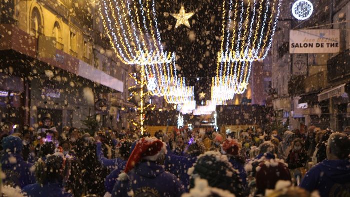 Grand feu d'artifice de Noël