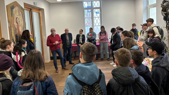 Des jeunes de Leutkirch accueillis à la mairie