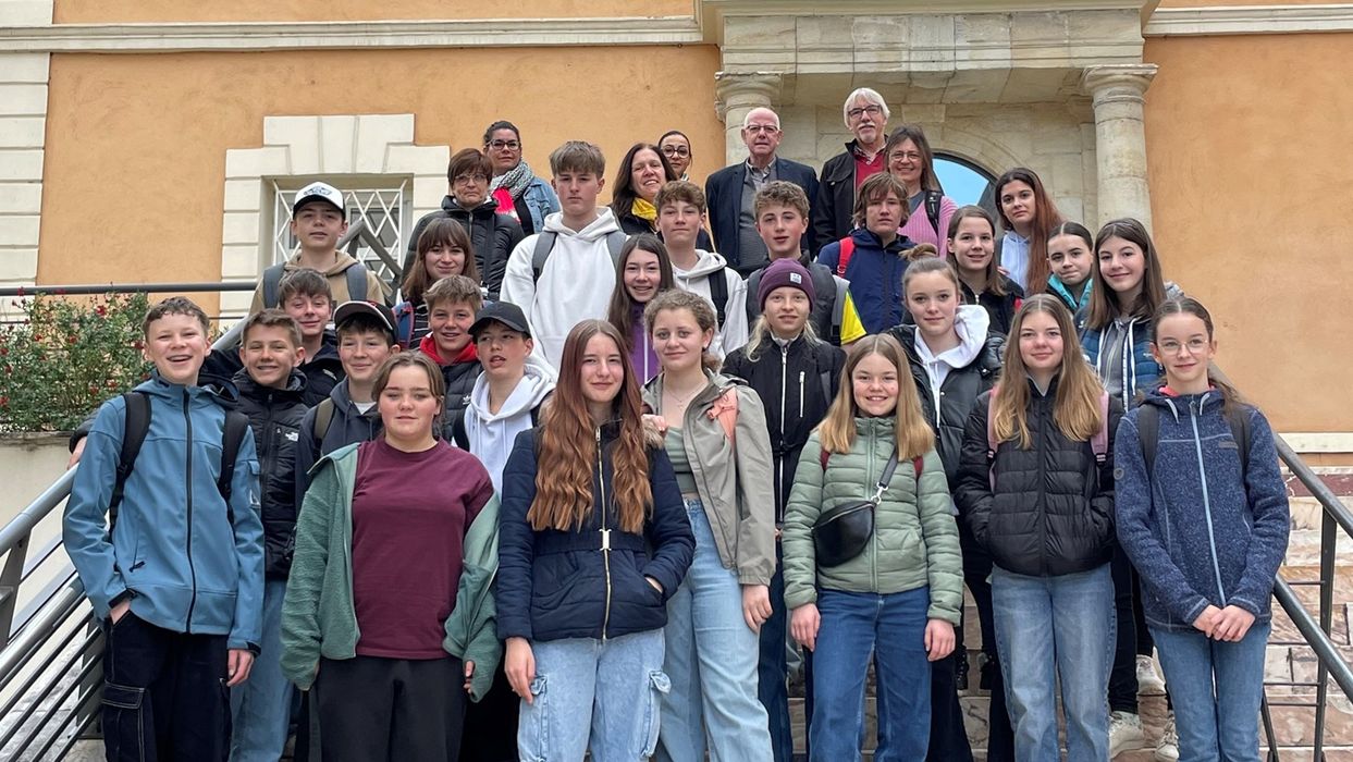 Des jeunes de Leutkirch accueillis à la mairie