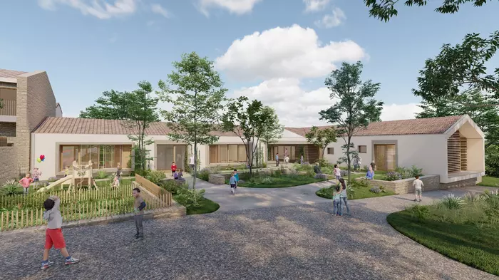 Nouveau centre de loisirs - Pose de la première pierre