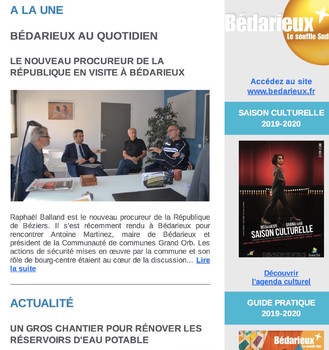 Lettre d'information N°376 - 18 octobre 2019
