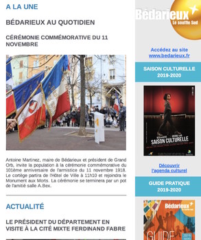 Lettre d'information N°379 - 7 novembre 2019