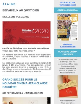 Lettre d'information N°385 - 3 janvier 2020
