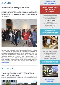 Lettre d'information N°388 - 24 janvier 2020