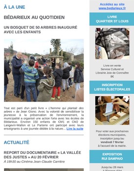 Lettre d'information N°389 - 31 janvier 2020