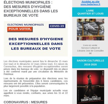 Lettre d'information n°394 - Spécial élections - 11 mars 2020