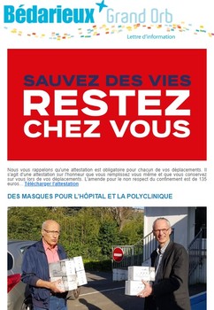 Lettre d'information n°397 - Spéciale Covid-19 - 23 mars 2020