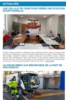 Lettre d'information n°399 - Spéciale Covid-19 - 9 avril 2020