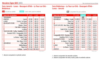 Ligne Bus Joncels - Bédarieux L683