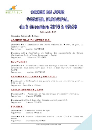 Ordre du jour CM 03.12.2015